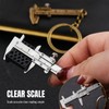 Eowppue 3-Piece Outdoor Multi-Tool Set: Mini Vernier Caliper Keychain &