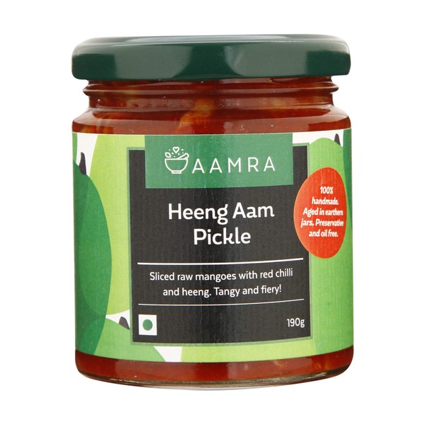 Heeng Aam Achar (Hing Mango Pickle) No Preservatives Oil-Free- 190 Gm (6.70 OZ)