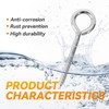 4Pcs 6 Inch Heavy Duty Screw Eyes Hooks, 304 Stainless