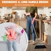 VOOWO Broom with Dustpan Combo Set, 46" Stainless Steel Broom