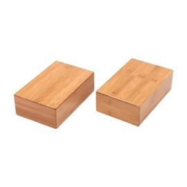 Venbytech for 2X Bamboo Yoga Block Support Brick Portable Assistive Equipment Balance Training