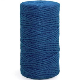 Colored Jute Twine 328 Feet Durable Natural Jute Rope String Perfect for Arts Crafts Mason Jars Wrapping Wedding Decorations Home Gardening Durable Packing String for Gifts Presents,Royal Blue