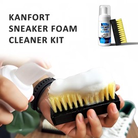 kanfort Foam Shoe Cleaner for Suede, Leather, Knit, Boots, Canvas, Fabric, Nylon Mesh, PU - Limpiador de Zapatos, Shoe Cleaner Foam kit for Various Fabrics