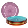 MamboCat 6 x Dinner Plates Plain Colourful I Stoneware Crockery