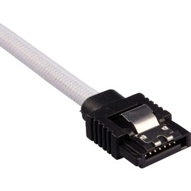 CABLEPELADO SATA III Cable | Data Cable | SATA 3 Serial ATA 6 Gbps | SATA Flat Cable | Internal Connection Cable HDD SSD Hard Drive | SATA Plug Straight | 50 cm | White