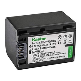 Kastar NPFV70 Battery for Sony NP-FV70 and Sony DCR-SX22 DCR-SX33 DCR-SX34 DCR-SX43 DCR-SX44 DCR-SX45 DCR-SX53 DCR-SX63 DCR-SX65 DCR-SX73 DCR-SX83 DCR-SX85 DEV-3 DEV-30 DEV-5 DEV-50 DEV-50V FDR-AX100