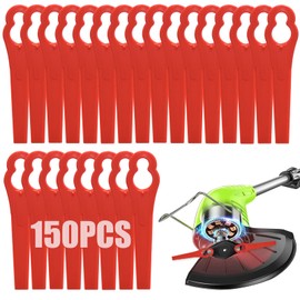 Acehome 150 Pcs Plastic Grass Trimmer Blades, Cordless Strimmer Blades 83 mm Lawn Mower Cutting Blades Garden Mower Replacement Blades for Ryobi VonHaus Grass Strimmer-Red