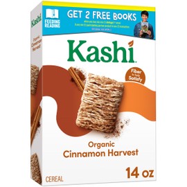 Kashi Breakfast Cereal, Fiber Cereal, Family Breakfast, Cinnamon Harvest, 14oz Box (1 Box)