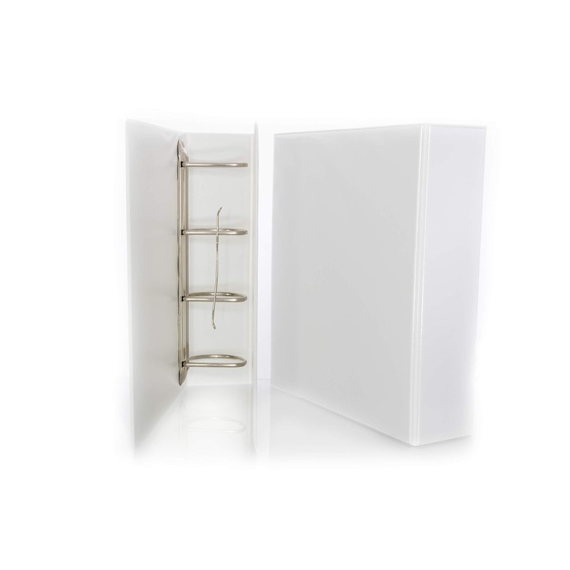 DIN A5 Folder 4 Mechanism PVC White 80 mm Spine