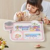 Kids Dinner Plate with Spoon Bamboo Fiber Divided Plates Cartoon