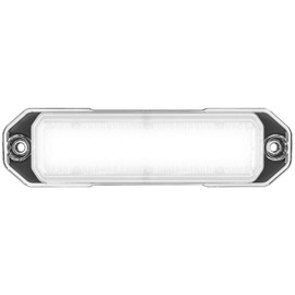 SpeedTech Lights Z-6 TIR 18W LED Strobe Light for Police Cars, Construction Trucks, Service Vehicles, Plows, Emergency Vehicles. Surface Mount Grille Flashing Hazard Beacon Light - Clear/Clear