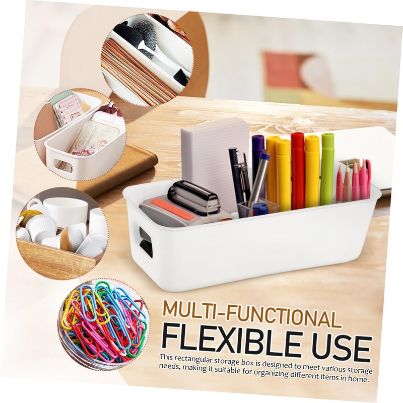 LABRIMP 8Pcs Plastic Storage Bins Versatile Kitchen Pantry Organizer for