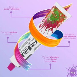 Nutrapel Tinte Para Cabello Rbl Semi Permanente Colores Fantasía 90 G Color Rojo Sangre