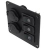 Car Marine 3+2combination LED Single Rocker Green Light Switch+Car Charger