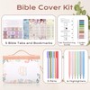 XKDOUS 24 Pcs Leather Bible Covers Kit, Study Supplie Case