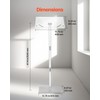 VEVOR Acrylic Podium, 47" Clear Acrylic Podium Stand with Wide