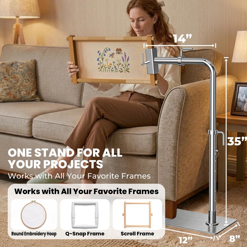 Workstand with Side Clamp for Lowery Stand, 360° Rotating Metal