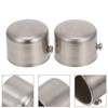 MAGICLULU 2Pcs Silver Curtain Rod Decorative Heads Drapery Pole Finials