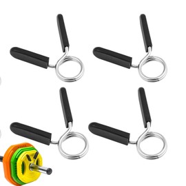 Pack of 4 Dumbbell Clasps, 28 mm Barbell Clamps Collar Clips Locking Quick Release for Dumbbells, Weightlifting, Dumbbell Attachment, Locks, Spring Clip, Dumbbell