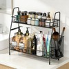 2 Tier Spice Rack, Standing, Metal Spice Rack, Kitchen Shelf,