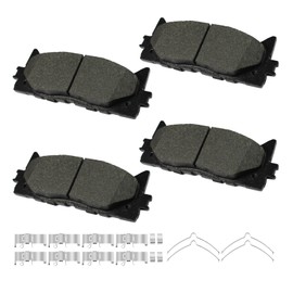 Ceramic Rear Brake Pads with Hardware Fit for Toyota Camry 2007-2023, Matrix 2009-2013, RAV4 2006-2018, Avalon 2008-2018, Lexus ES300h 2013-2018, ES350 2007-2018, HS250h, Pontiac Vibe 2009-2010