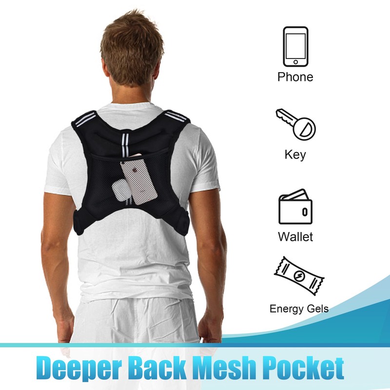 PACEARTH Weighted Vest with Ankle/Wrist Weights 6lbs-30lbs Body Weight Vest