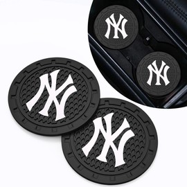 Silicone Yankees Car Cup Holder Coasters,Baseball Fans Car Coasters for NY Yankees Fans, Non-Slip Universal Fit Cup Holder Insert