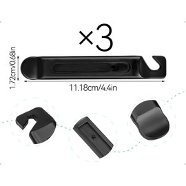 AOYEGIC Pack of 3 Bicycle Tyre Levers, Durable Plastic Bicycle Tyre Repair Tool, Used for Home, Travel, Outdoor Activities, Repair Workshop (Black)