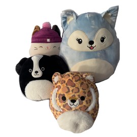 Weighted stuffed animals, round pillow saber tooth tiger, border collie dog or calico cat plushies with 3-5 lbs, plush buddy, washable
