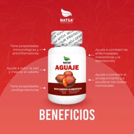 Aguaje Peruano 100 Cápsulas, Antioxidante, Mejora tu Piel y Cabello, Regulador Hormonal, Antiinflamatorio, Calidad Premium