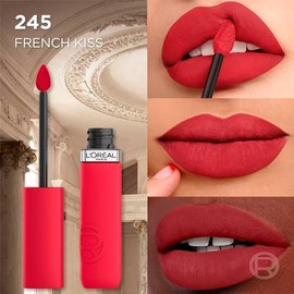 LOral Paris Infaillible Le Matte Resistance Labial Lquido de Larga Duracin por 16H, a Prueba de Agua, Color Intenso, con cido Hialurnico, Tono French 