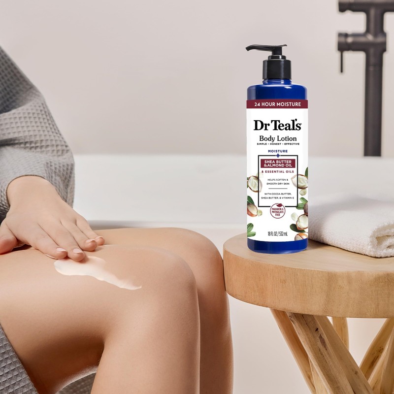 Dr Teal's Body Lotion, Shea Butter & Almond, 18 fl