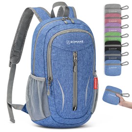 ZOMAKE 10L Small Hiking Backpack for Women Men - Lightweight Packable Hiking Daypack - Tear Resistant Foldable Day Pack for Travel Camping Outdoor Sports(Dark Blue)