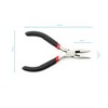AKORD Mini Extra Long Nose Plier with Spring, Silver/Black