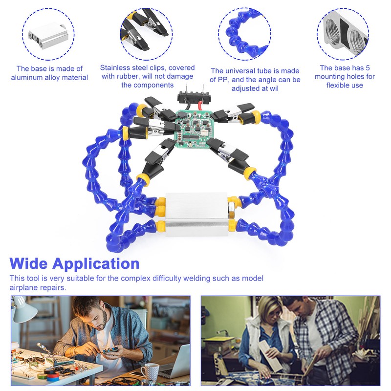 Benches Vise Table Clamp with Flexible Arm Aluminum Alloy Clamp