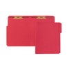 50 Red Fastener File Folders - 1/3 Cut Reinforced Tab