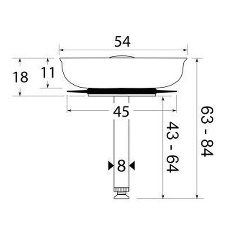 Strainer basket for all Rieber sinks with 1.5 inch rotary