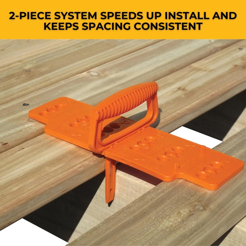 JIG-A-DECK Deck Spacer & Fastener Alignment Guide for Hardwood, Composite,