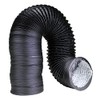 DL Wholesale Light-Proof Black Duct 8in x 25ft Flexible Aluminum Vent Hose for Grow Tents Rooms and Ventilation