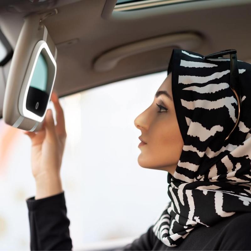 Fancii JUNI 2 LED Lighted Sun Visor Vanity Mirror with