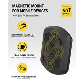 Scosche MXWDL Extra Strong MagicMount Magnetic Car Dashboard/Windshield Phone Holder with Extra Strength Magnet and Thicker Metal Plate for Max Hold, Cell Phone Mount for All Smartphones, Pack of 2