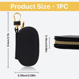 Mewtush Protective Car Key Case, Key Case, Portable Key Ring Bag with Zip for Men and Women, Key Protection Case, Small