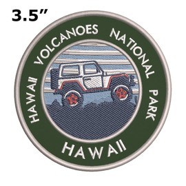 Roadtrip! Hawaii Volcanoes National Park Embroidered DIY Iron on or Sew-on Decorative Patch Badge Emblem Appliques Vacation Souvenir Travel Explore More Wander Adventure Series