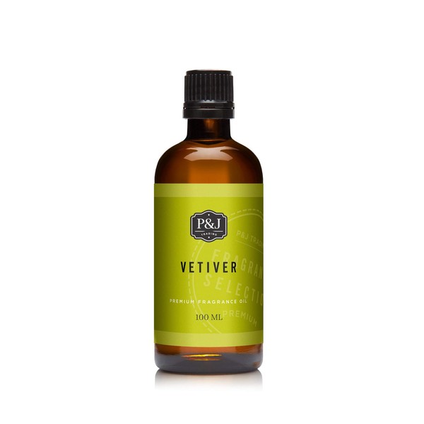 P&J Fragrance Oil - Vetiver 100ml - Candle Scents, Soap Making, Diffuser Oil, Fresh Scents