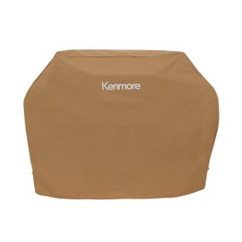 Kenmore 56-Inch Heavy-Duty Grill Cover for Outdoor BBQ Propane Gas Grills, Weather-Resistant, UV- and Fade-Resistant, Universal Fit Cover for 4-Burner Gas Grills, Tan