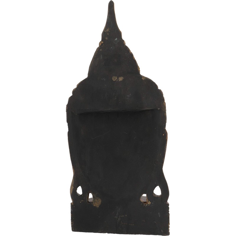 GURU SHOP Stehende Buddha Maske, Thai Buddha Statue - Blau/gold,