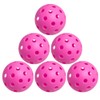 6 - Pack Pickleball Balls, 40 Holes Outdoor Pickleballs, High