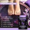 FineVine Organics Calmante Lavanda Pie Empapa Con Sal De Epsom,