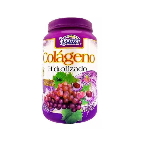 Suplemento Ypenza Colágeno sabor uva de 1.1kg - polvo