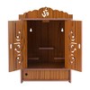 CrazyInk Wooden Readymade Wall Hanging Puja Temple for Home God